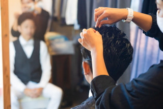新郎ヘアセット