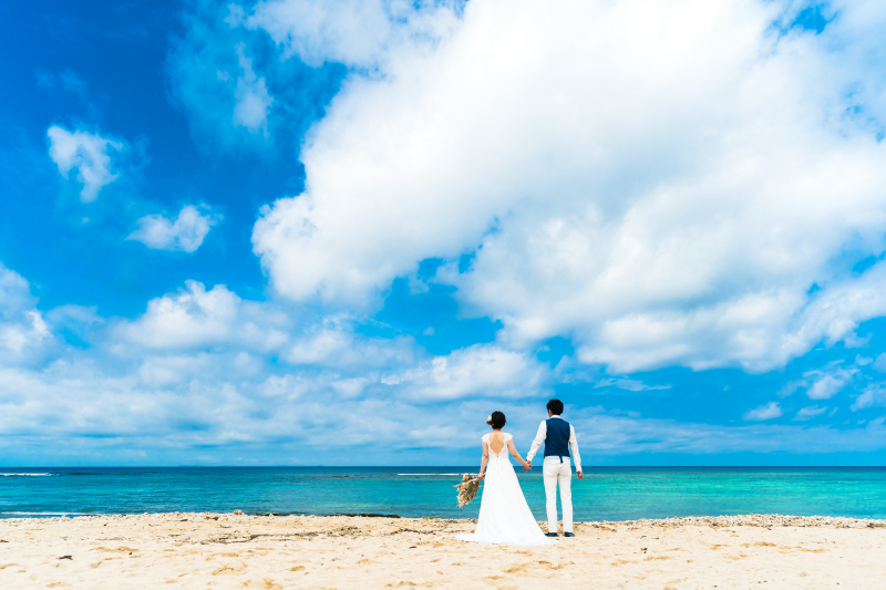 【チャペル挙式&フォトウエディング】シエロセレモニーフリードレスプラン/ビーチ&チャペル・140カット・ヘアメイク&着付料込◎