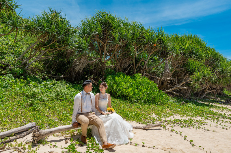 【秋得✨青空加工プレゼント】ブルースカイプラン/ビーチ&チャペル・120カット・衣装・ヘアメイク・アテンドもコミコミ追加料金無し