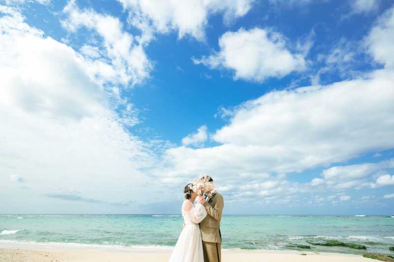 【3～5月の春の撮影限定ドレス２着】期間限定W-Dressプラン☆ビーチ＆チャペル・120カット・ヘアメイク・衣装※午後の部のみ