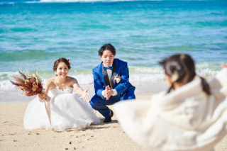 【お子様連れ歓迎♪貸切スタジオ＆ベビーシッター付！ 】安心ファミリープラン☆ビーチ＆チャペル・150カット・ヘアメイク・衣装込み