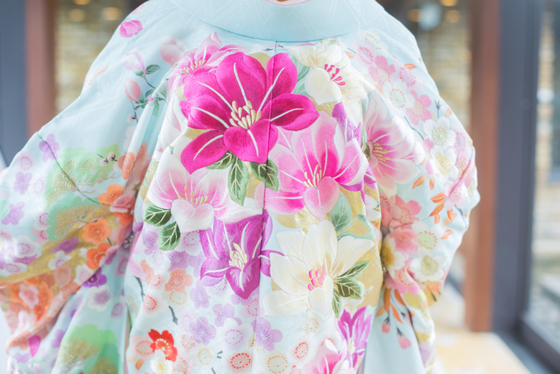 529 桂由美友禅刺繍つつじ桜