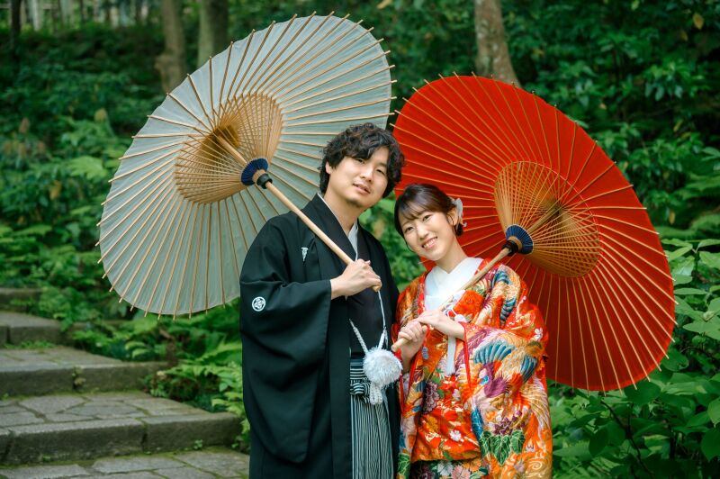 まずは和装の撮影から