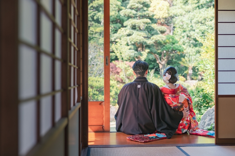 縁側での1枚