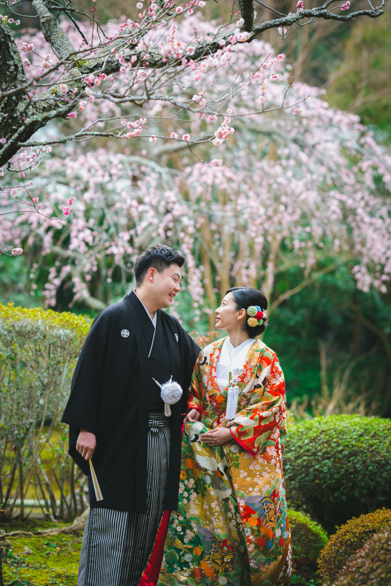 枝垂れ梅の中での1枚