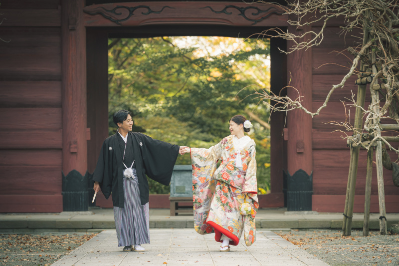 11月撮影：アイテムたくさんの和装弐点プラン《スタジオ＆妙本寺 》