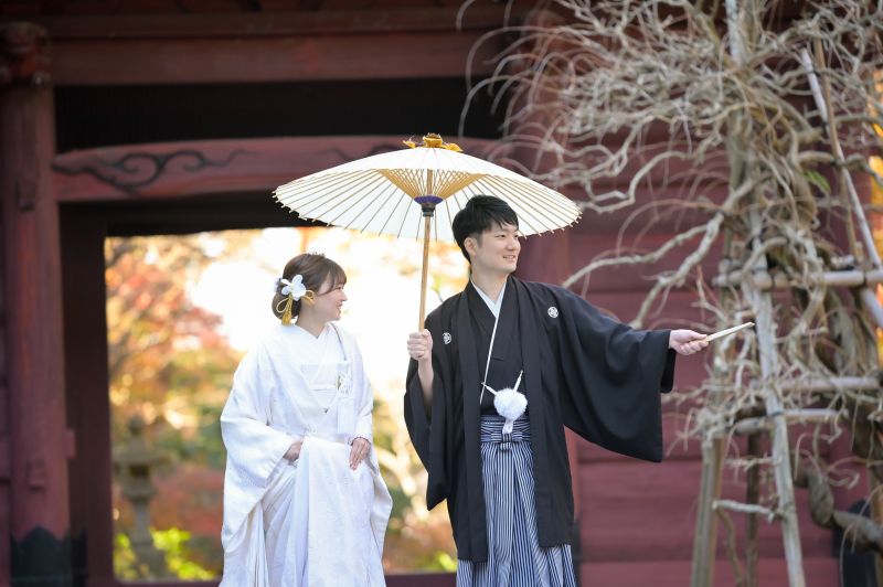 お色直し後は、妙本寺へ。