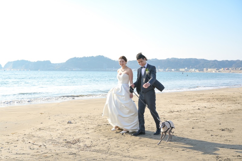 愛犬と一緒にお散歩も楽しまれました♪