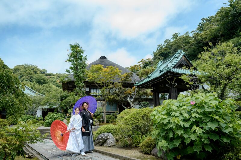 和傘もご用意しています