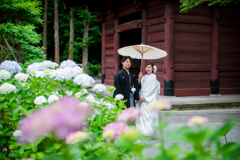 紫陽花との写真