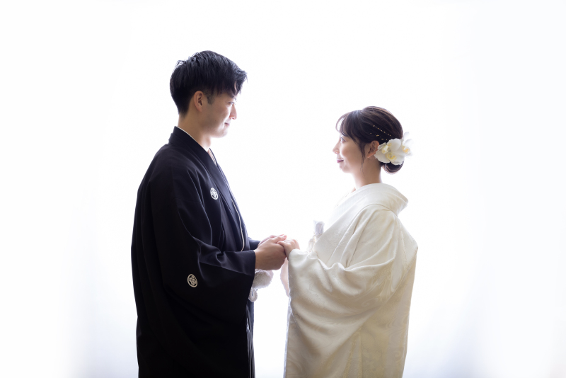 お色直し後は、スタジオにて。