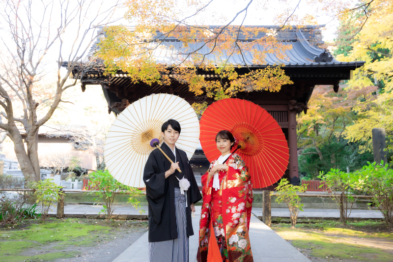 色づきが進んだ妙本寺へ到着♪