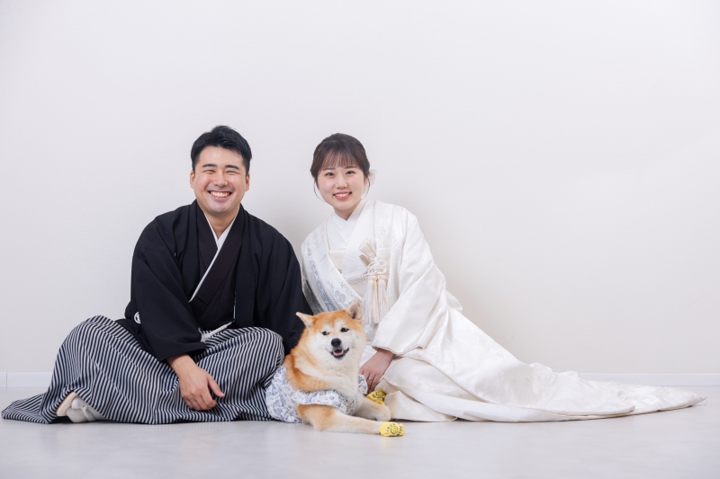 愛犬も参加しての撮影♪