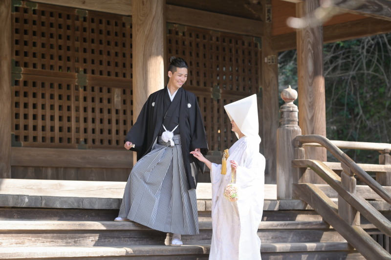 綿帽子をつけたお姿も。