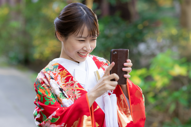 ご新婦様ソロショット…?いえいえ、オフショット。