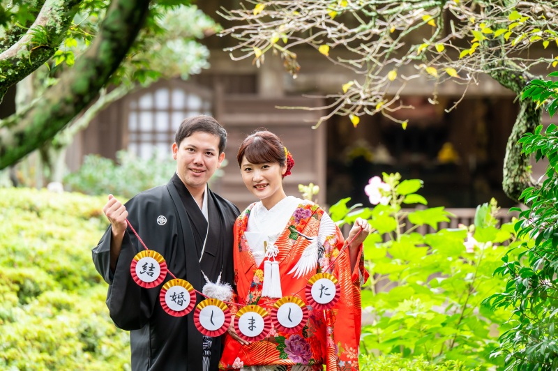 晴れ姿で結婚のご報告♡