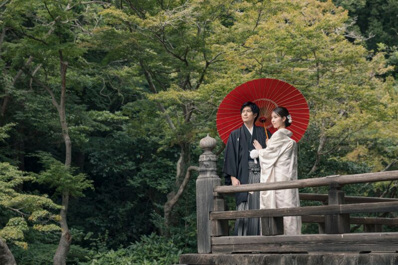 青々とした緑の中で