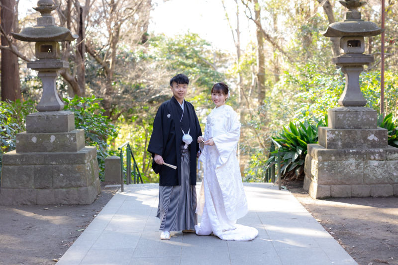 お色直し後は、妙本寺へ。