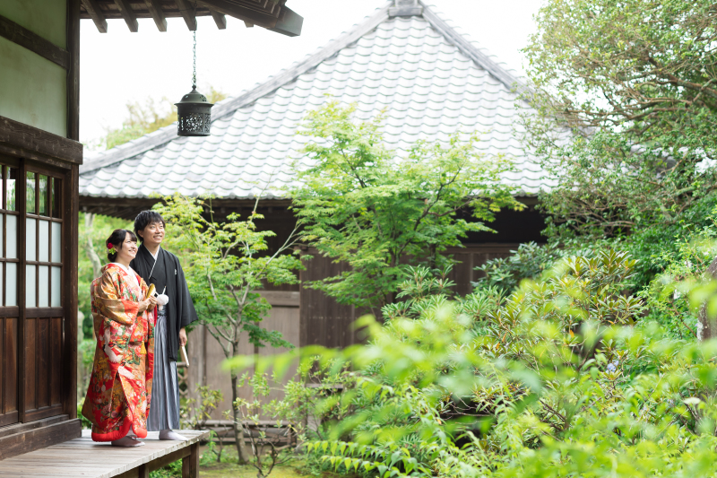 お寺の回廊での1枚