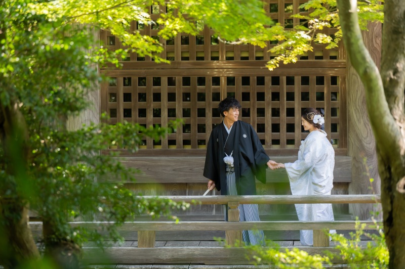 回廊を活かしたショット。