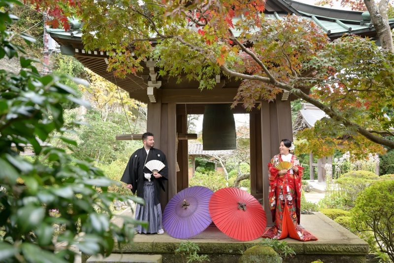 モミジが少しずつ、色づいてきていました。