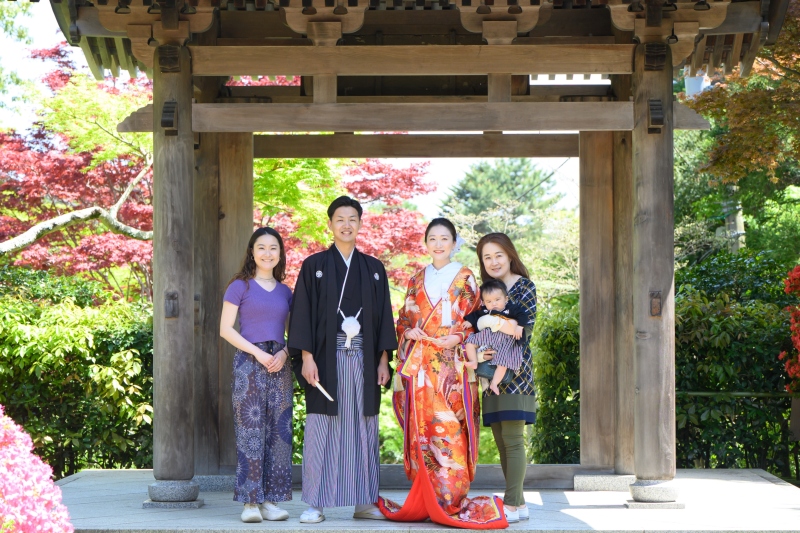 付き添いの方皆さんとご一緒の撮影