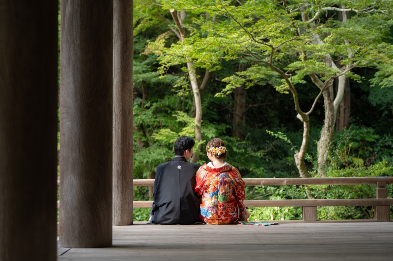 回廊でのショット