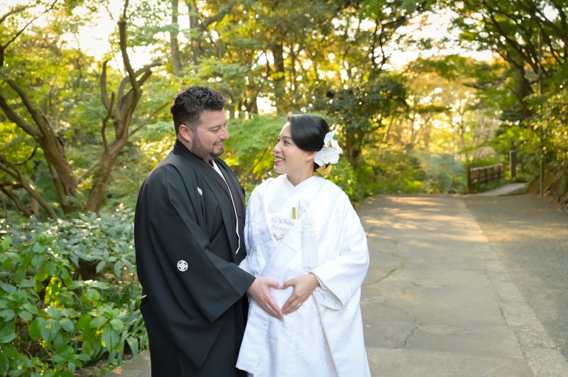 マタニティフォトらしいショットも。