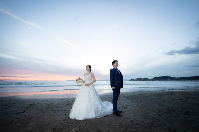 刻一刻と、空の色が変わります。