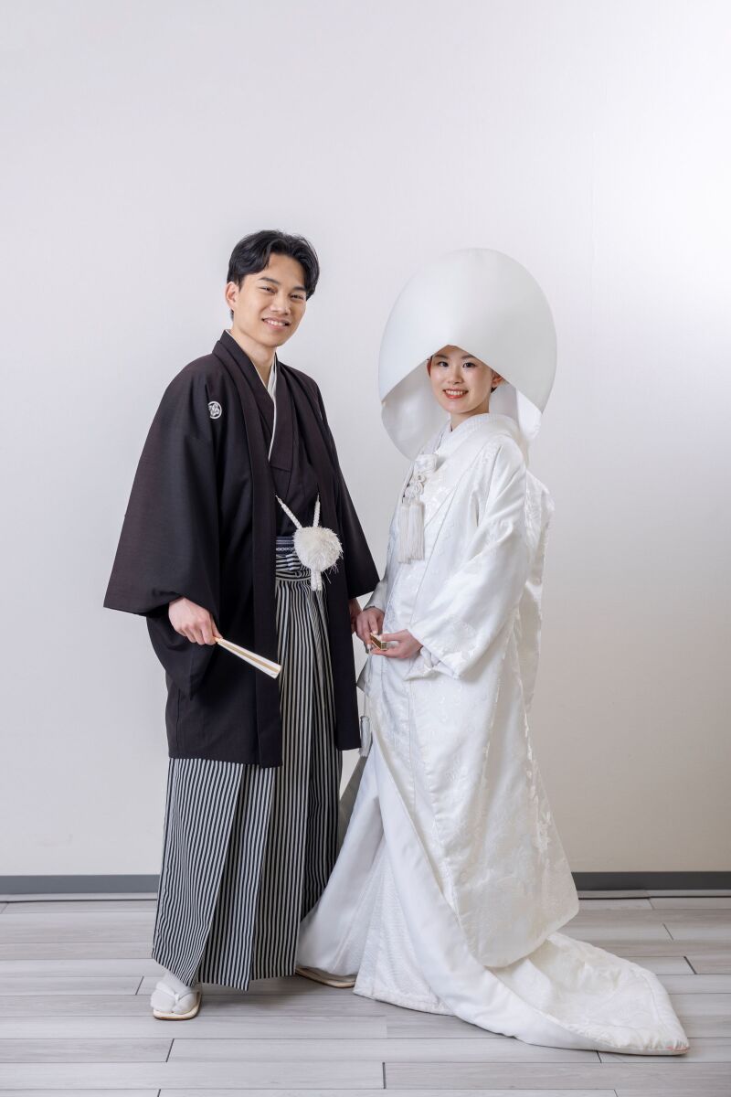 綿帽子をつけたお姿も