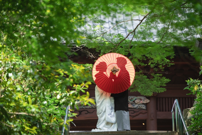 荘厳な門がある妙本寺