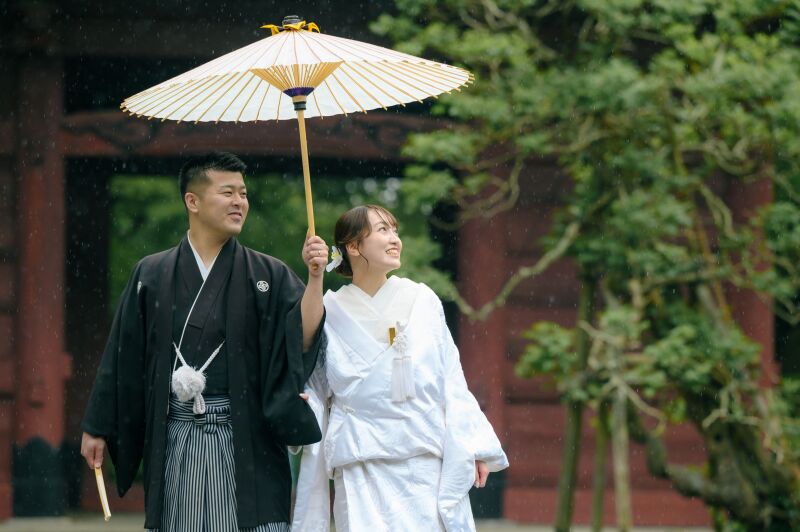 あいあい傘でお散歩