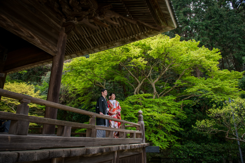 お寺の回廊での１枚