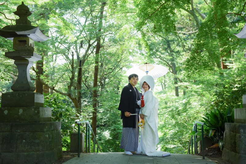 緑が綺麗な中での撮影