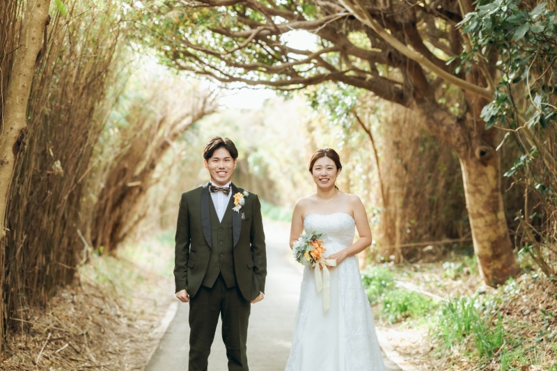 和装の撮影後は、お色直しして城ケ島へ