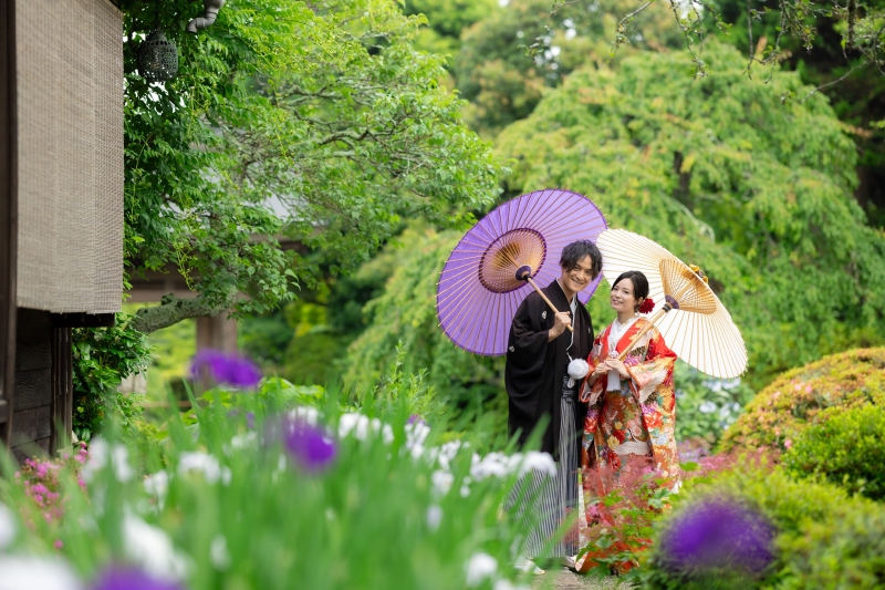 別名『花のお寺』と呼ばれている海蔵寺で撮影