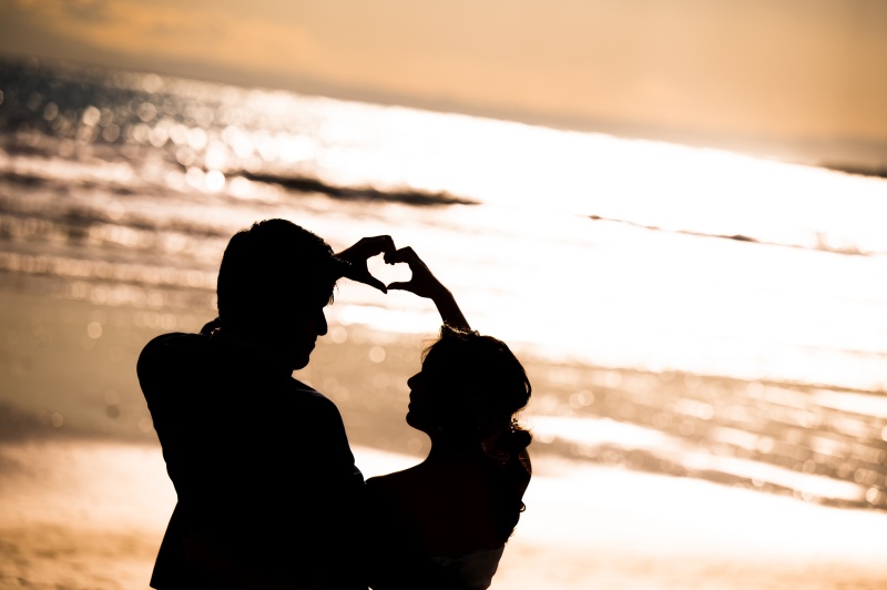 シルエットでハート♡