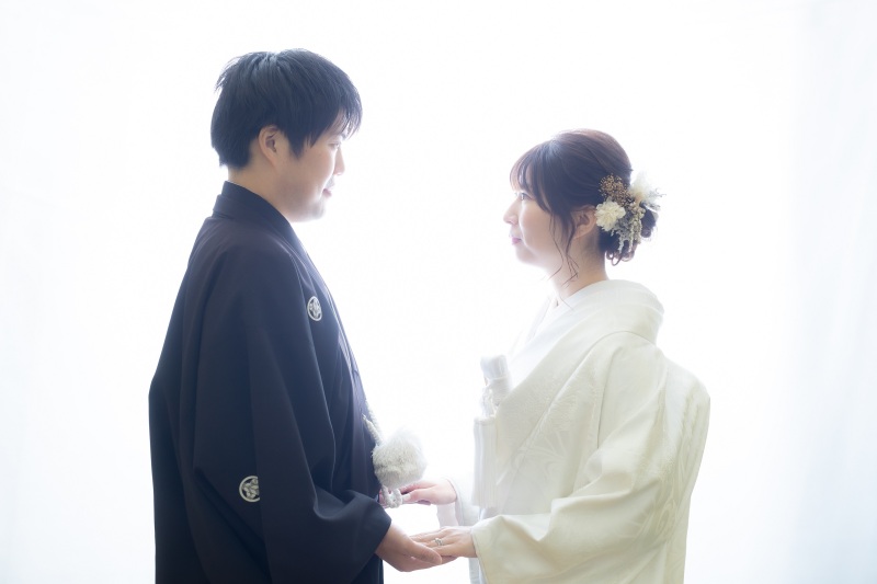 お色直し後はスタジオにてご撮影。