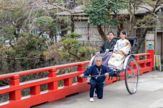 2月の弐点プラン～人力車で街並み散策＆材木座海岸～