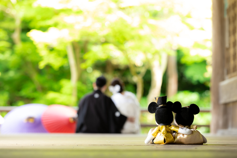 大好きなキャラクターとお揃いのポーズ。