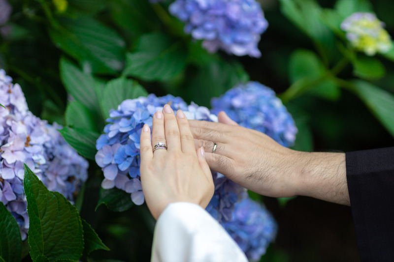 季節感のあるお手元ショット。