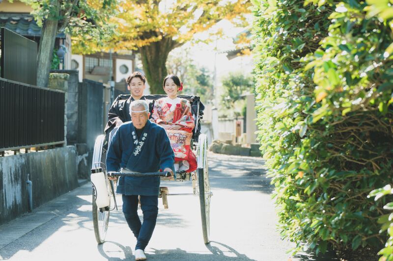 12/2撮影：人力車の撮影オプション《妙本寺+古民家》