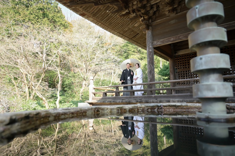 お二人の姿が水面にクッキリと☆