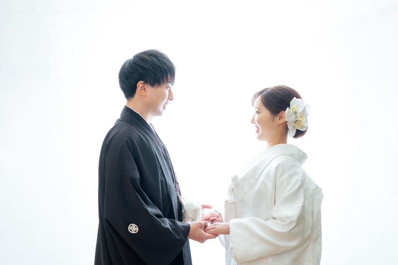 お色直しの後はスタジオで