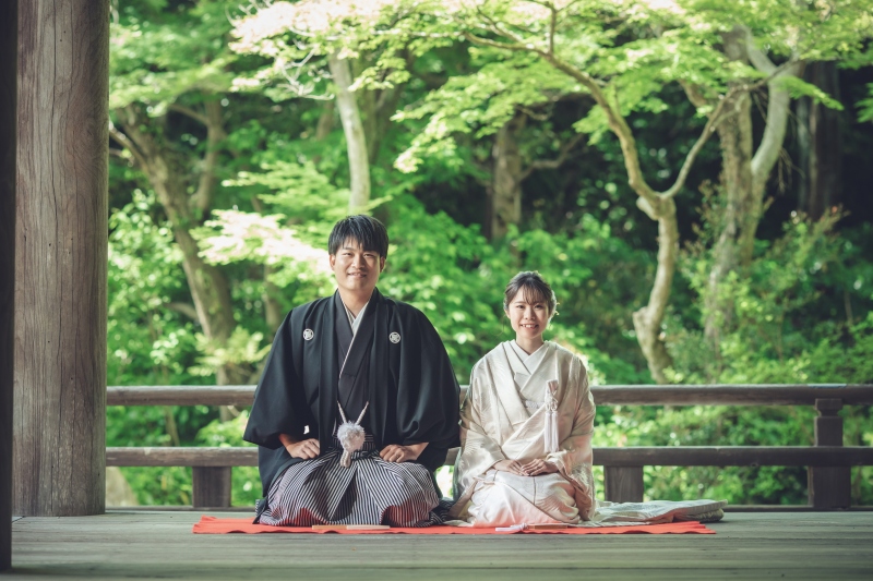 新緑が綺麗な妙本寺での撮影