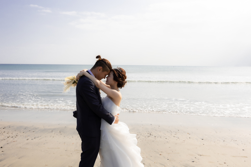 洋装にお召し替えのあとは海へ