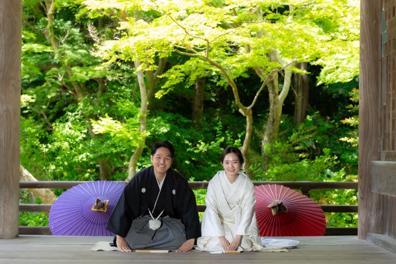 まずは寺院で撮影