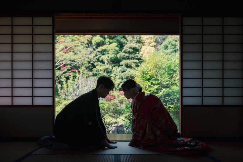 茶室での撮影