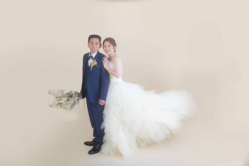 お色直し後は、スタジオにてご撮影。