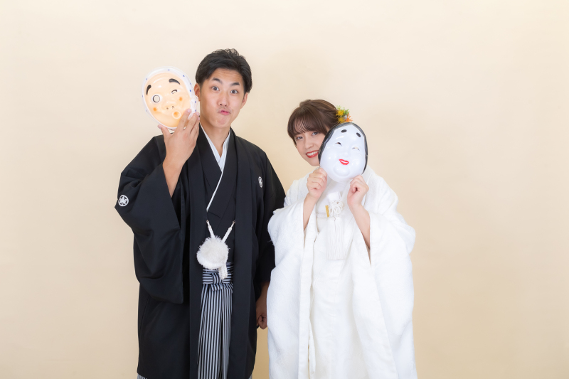 お色直し後は、スタジオ撮影。